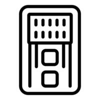 Outline icon of a calculator vector