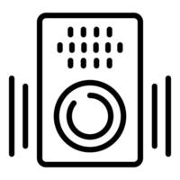 Black and white icon of a speaker vector