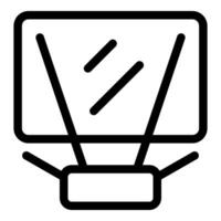 Modern digital tablet with luminescent screen icon vector