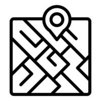 Abstract map icon with pin location marker vector
