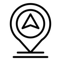 Navigation pin icon with compass design vector