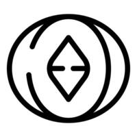Black and white illustration of a stylized compass symbol suitable for logos and navigation designs vector