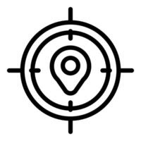 Target location icon with crosshairs vector
