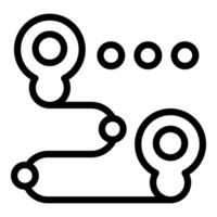 Circuit board style line art vector