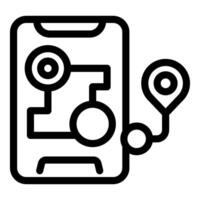 Route planning mobile app icon vector