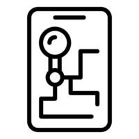 icon of microscope on mobile device vector