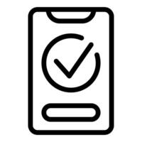 Approved checklist icon on white background vector
