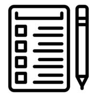 Checklist icon with pen illustration vector