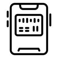 Outline icon of digital clipboard vector