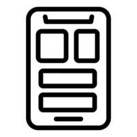 Outline icon of smartphone interface vector