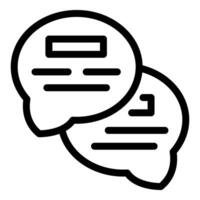 Chat bubble icon with text lines illustration vector
