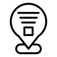 Outline of light bulb icon vector