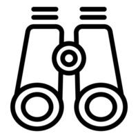 Black and white binoculars icon illustration vector