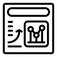 Financial report icon with chart and growth arrow vector