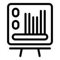 Infographic presentation icon with bar graph vector