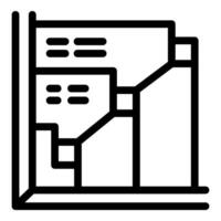 Abstract line art of business graph vector