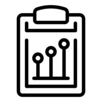 icon of a clipboard with graph chart vector