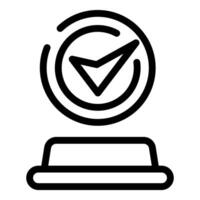 Black and white line art of a speedometer icon symbolizing speed and measurement vector