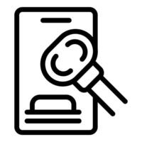 Magnifying glass over credit card icon concept vector