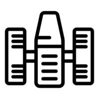 Satellite icon in bold line style vector