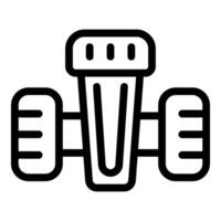 Black and white hoverboard icon vector