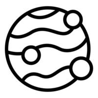 Abstract geometric planet icon vector