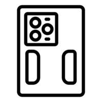 Line art style domestic cassette tape vector