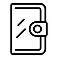 Simplified line icon of a planner or diary vector