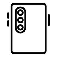 icon of a modern smartphone with side buttons, ideal for techrelated designs vector