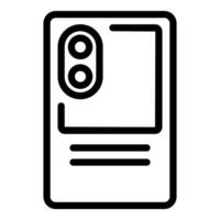 Line art illustration of a modern smartphone, ideal for web use and techthemed designs vector