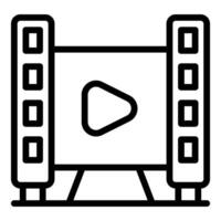 Online play button icon vector