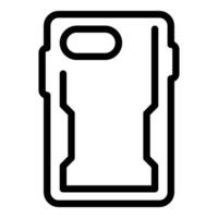 Black outline of a smartphone protective case vector