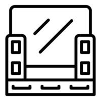 Line art icon of a graphic tablet, representing digital illustration tools vector