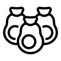 Simple line art illustration of a pair of binoculars, isolated on a white background vector