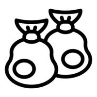 Simple line art illustration of a pair of castanets, typical spanish percussion instruments vector