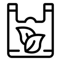 Ecofriendly icon with leaf on recycle symbol vector