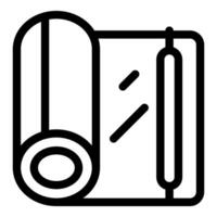 Minimalist notebook and pen icon vector