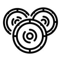 Abstract circular design with concentric rings vector