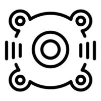 Abstract geometric shape with circular center vector