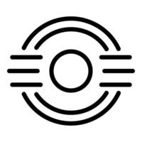 Black line icon of abstract sun design vector