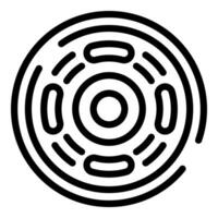 Abstract circular maze line art vector