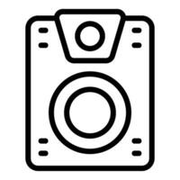 Black and white icon of a camera speaker vector