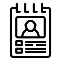 Personal profile icon on sketchpad vector