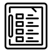Checklist icon with boxes line art vector
