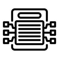icon of a printed circuit board vector