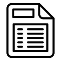 icon of a document file vector