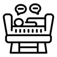 Chatting on the couch icon vector