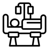 Black and white graphic of an automated pressing machine icon vector