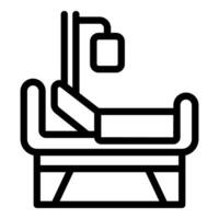 Line icon representing a contemporary armchair design, suitable for interiorthemed projects vector