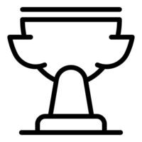 Black and white trophy icon vector